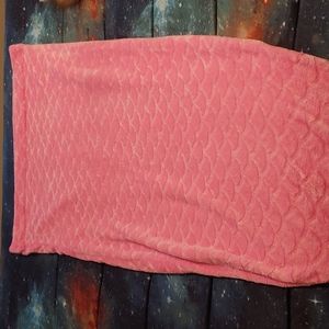Pink Mermaid Tail Plush Blankie